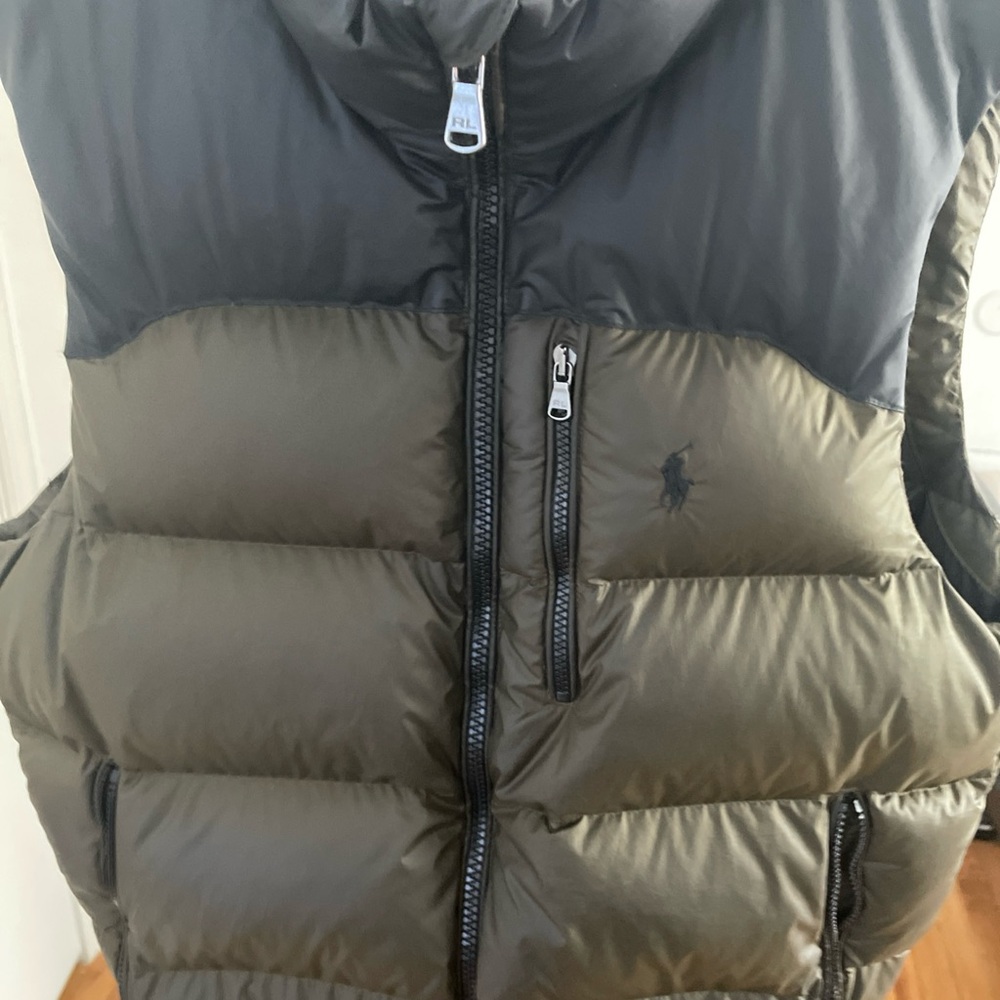 Ralph Lauren Black and Olive Puffer Vest